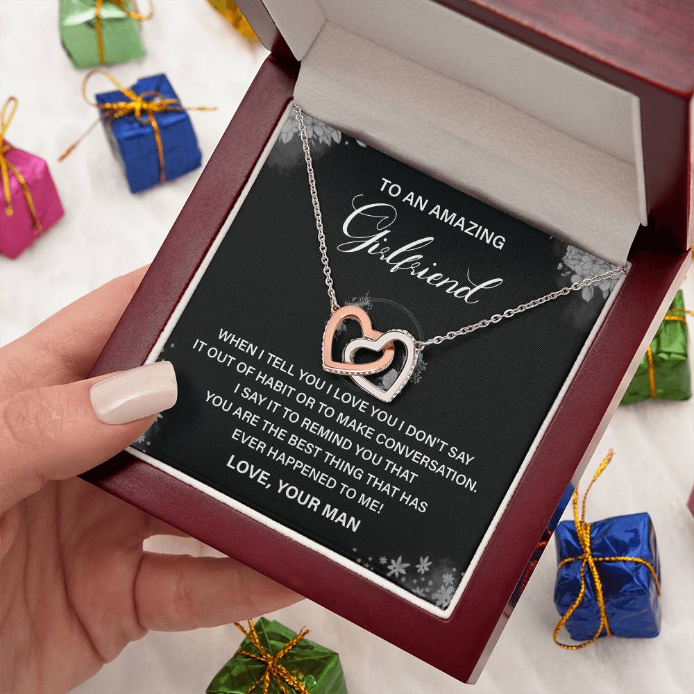 Amazing Girlfriend Necklace – Heart Pendant with Message Card