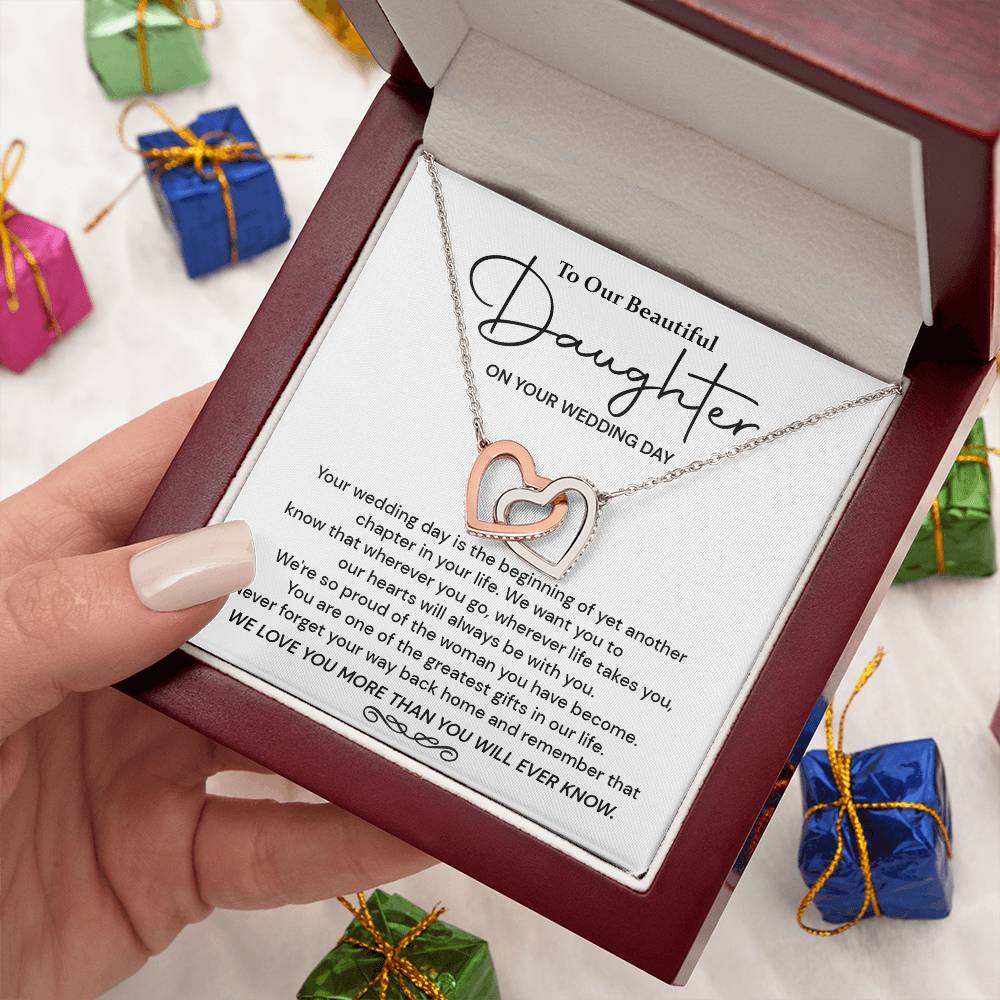 To Our Beautiful Daughter On Your Wedding Day Daughter Wedding Day Gift Wedding Necklace For Daughter Sentimental Wedding Gift For Daughter Meaningful Wedding Gift From Parents Celebrating Daughter On Wedding Day Emotional Gift For Daughter From Parents