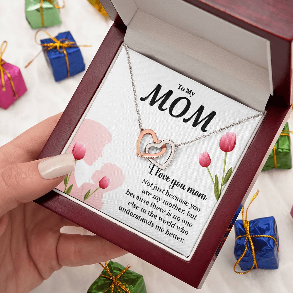 Mother Daughter Necklace Gift with Message Card Inside