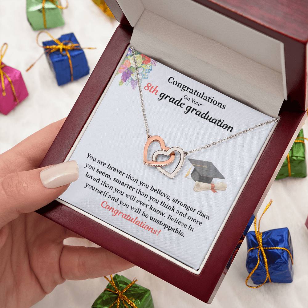 8th Grade Graduation Necklace Gift for Daughter or Granddaughter