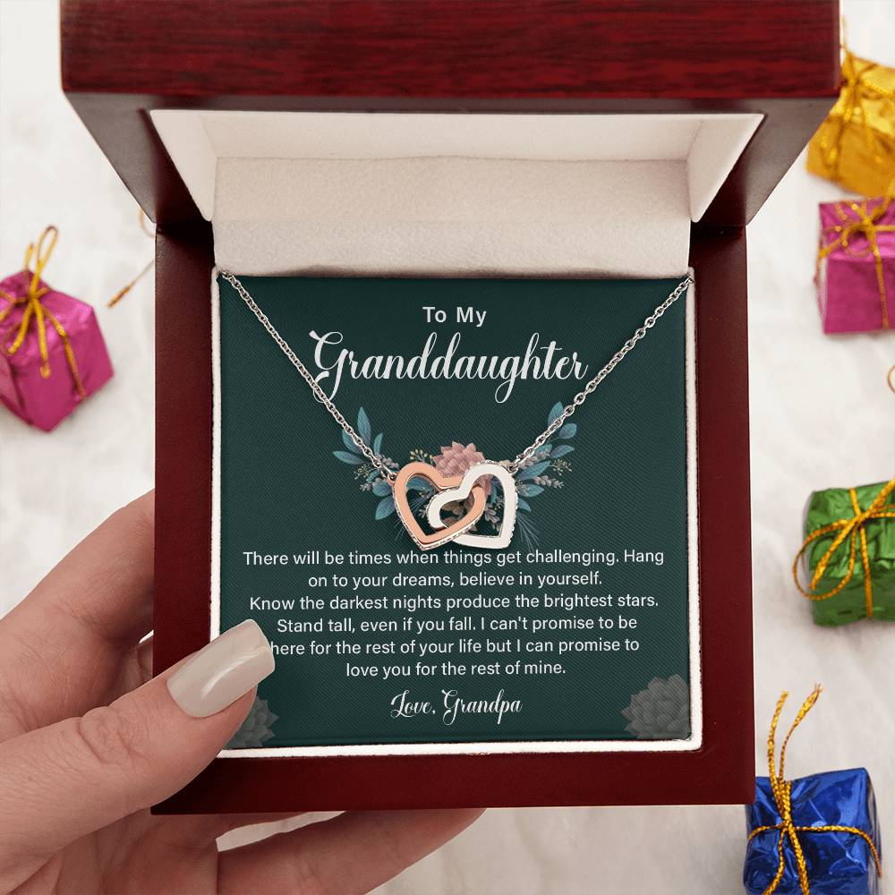 Granddaughter Necklace from Grandpa With Gift Box