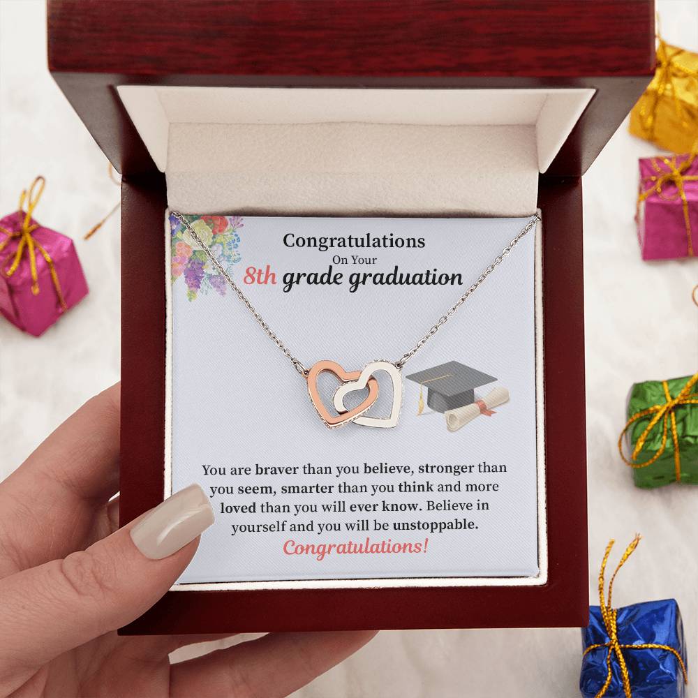 8th Grade Graduation Necklace Gift for Daughter or Granddaughter