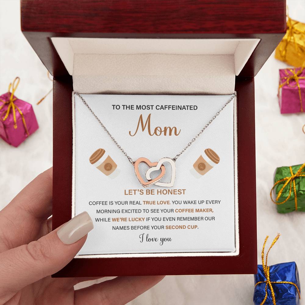 To The Most Caffeinated Mom Caffeinated Mom Necklace Gift Best Mom Ever Necklace Bond With Mom Necklace Spiritual Bond With Mom Necklace Forever Loved Mom Necklace Eternal Bond With Mom Necklace Thoughtful Gift For Mom Unique Gift For Mother-child Bond