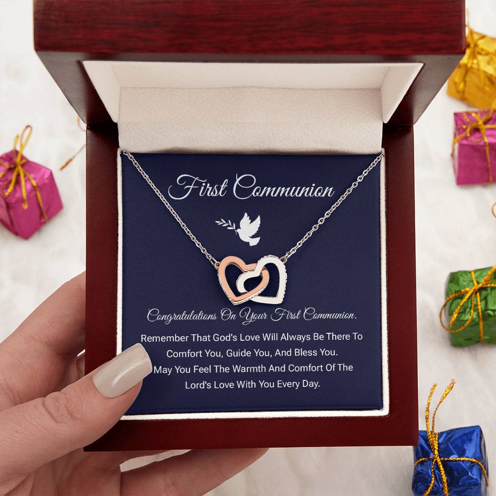 First Communion Necklace Gift – Religious Keepsake for Girls