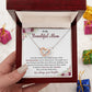 Daughter to Mom Necklace Gift with Message Card Box