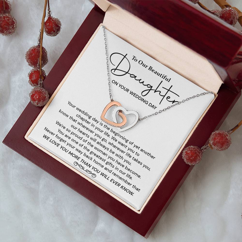 To Our Beautiful Daughter On Your Wedding Day Daughter Wedding Day Gift Wedding Necklace For Daughter Sentimental Wedding Gift For Daughter Meaningful Wedding Gift From Parents Celebrating Daughter On Wedding Day Emotional Gift For Daughter From Parents