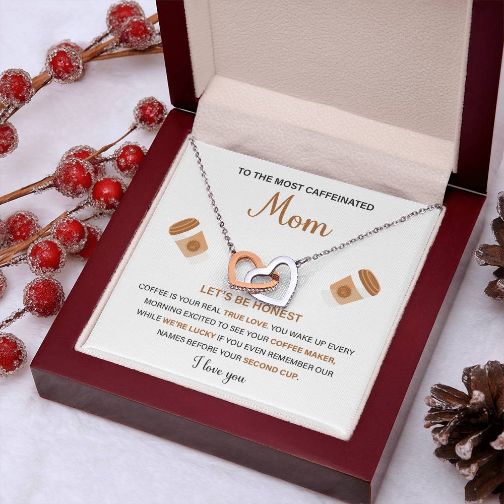 To The Most Caffeinated Mom Caffeinated Mom Necklace Gift Best Mom Ever Necklace Bond With Mom Necklace Spiritual Bond With Mom Necklace Forever Loved Mom Necklace Eternal Bond With Mom Necklace Thoughtful Gift For Mom Unique Gift For Mother-child Bond