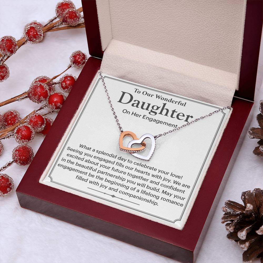 To Our Wonderful Daughter Daughter Engagement Necklace Engagement Gift For Daughter Sentimental Gift For Daughter’s Engagement Jewelry Gift For Daughter’s Engagement Wedding Journey Gift For Daughter Jewelry Gift For Daughter Special Engagement Gift