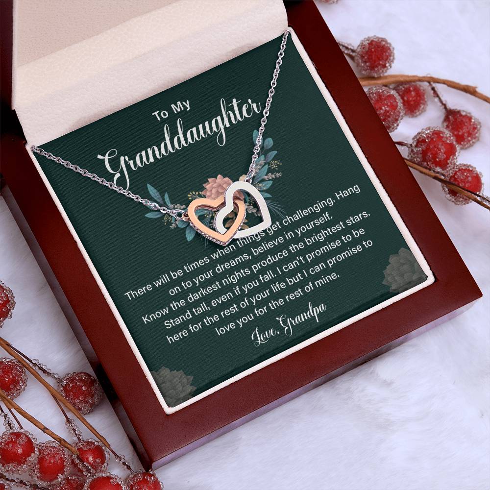 Granddaughter Necklace from Grandpa With Gift Box