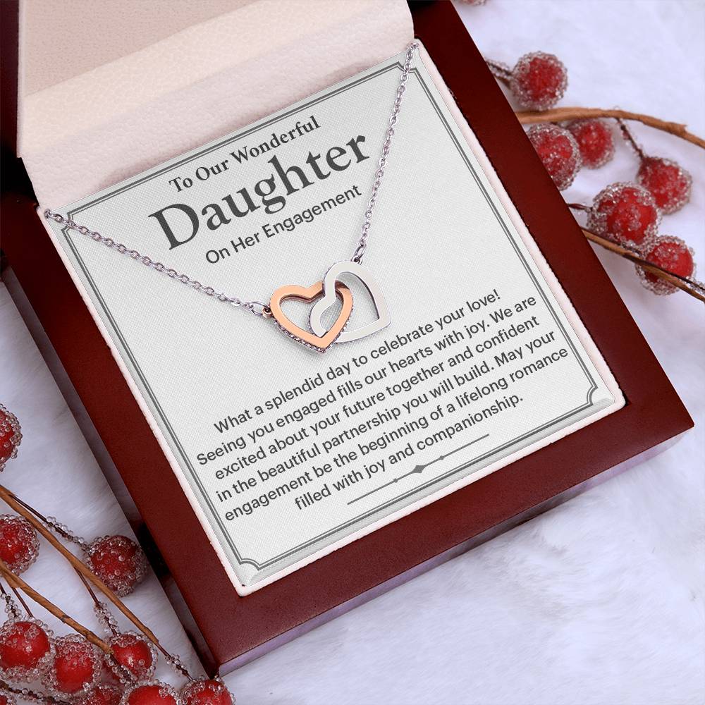 To Our Wonderful Daughter Daughter Engagement Necklace Engagement Gift For Daughter Sentimental Gift For Daughter’s Engagement Jewelry Gift For Daughter’s Engagement Wedding Journey Gift For Daughter Jewelry Gift For Daughter Special Engagement Gift