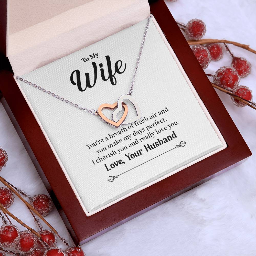 Romantic Necklace Gift for Wife from Husband with Message