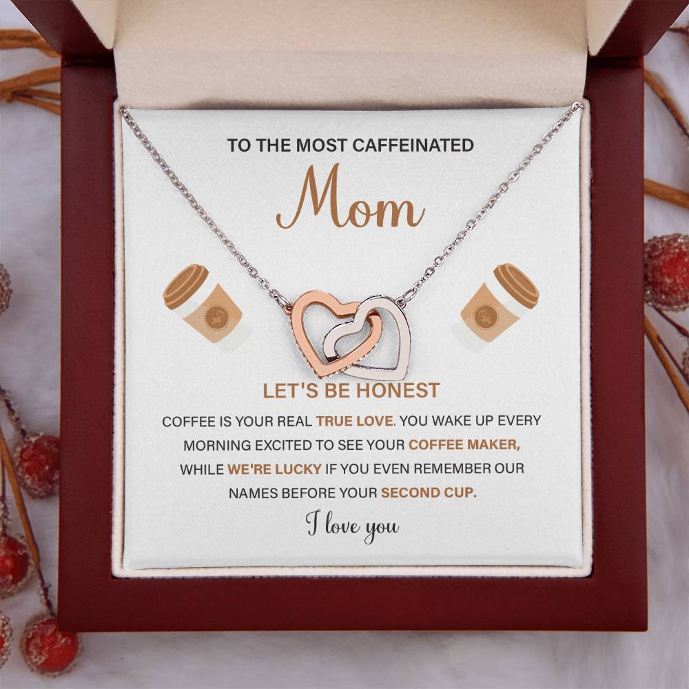 To The Most Caffeinated Mom Caffeinated Mom Necklace Gift Best Mom Ever Necklace Bond With Mom Necklace Spiritual Bond With Mom Necklace Forever Loved Mom Necklace Eternal Bond With Mom Necklace Thoughtful Gift For Mom Unique Gift For Mother-child Bond