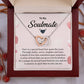 Romantic Soulmate Necklace for Her with Message Card
