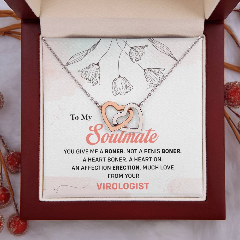 Virologist to Soulmate Funny Necklace Gift