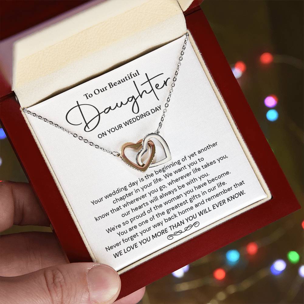 To Our Beautiful Daughter On Your Wedding Day Daughter Wedding Day Gift Wedding Necklace For Daughter Sentimental Wedding Gift For Daughter Meaningful Wedding Gift From Parents Celebrating Daughter On Wedding Day Emotional Gift For Daughter From Parents