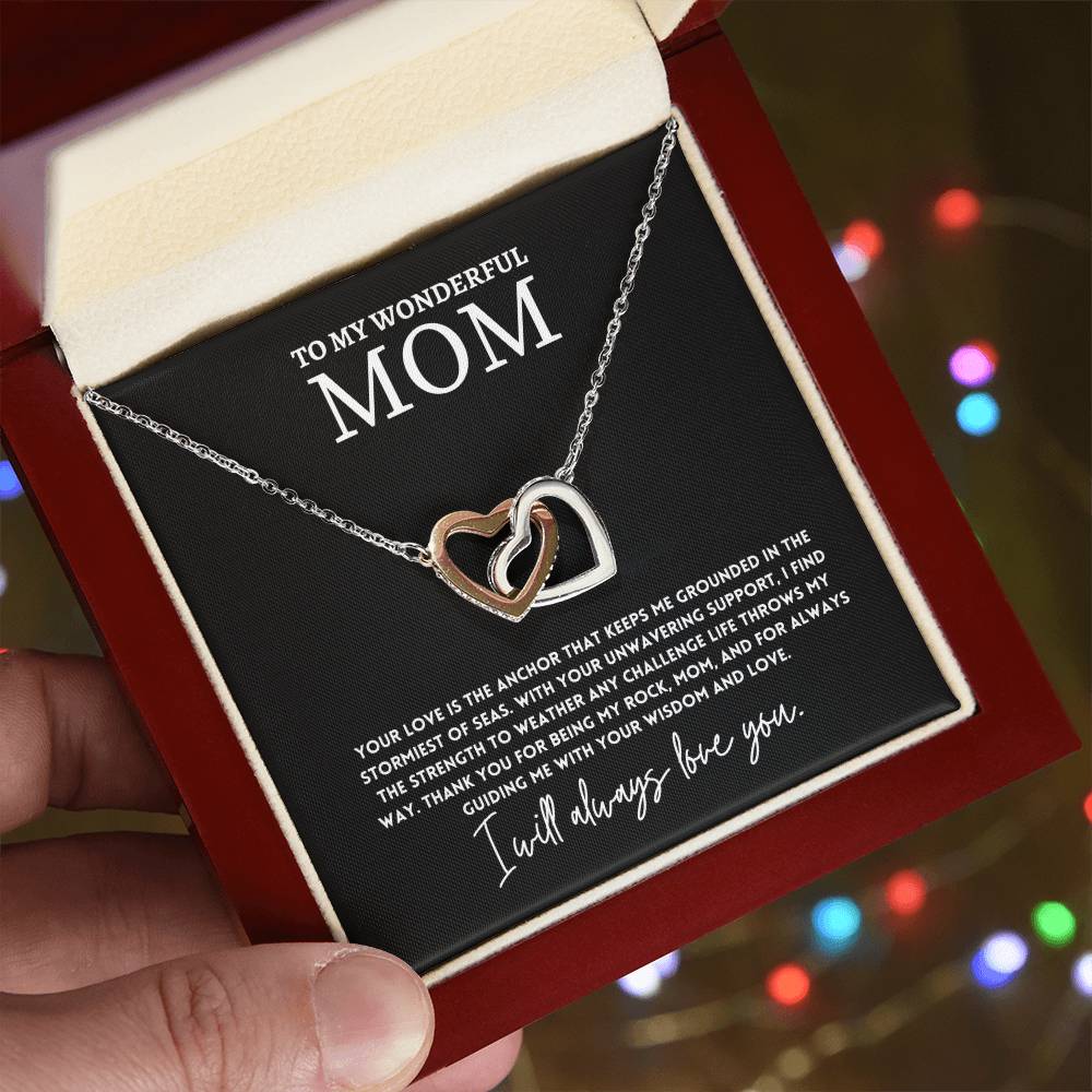 To My Wonderful Mom, Wonderful Necklace Gift Best Necklace Gift You Are My Rock Necklace Gift Thoughtful Necklace Gift Best Mother’s Day Necklace Gift Appreciation Necklace Gift Meaningful Necklace Gift