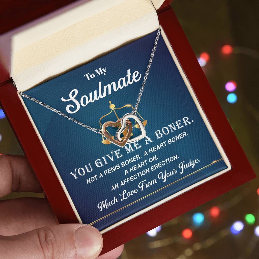 Judge to Soulmate Necklace with Funny Love Card