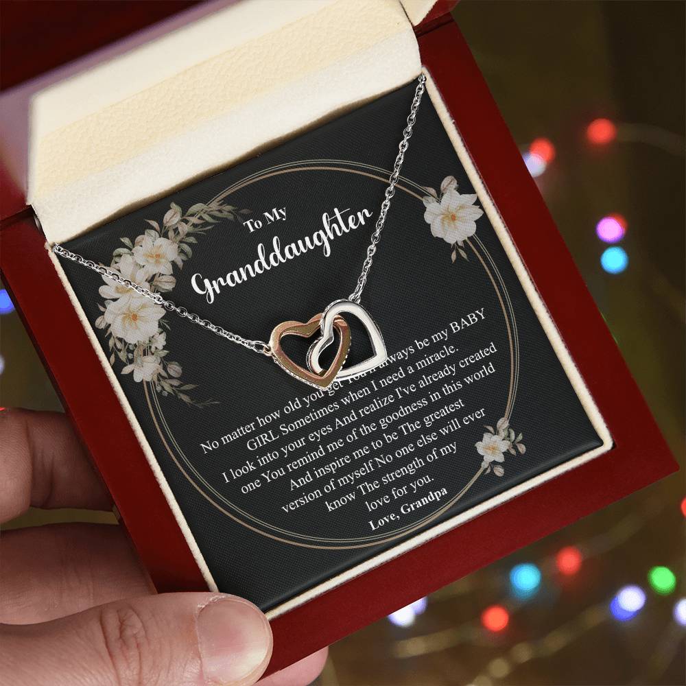 Granddaughter Necklace from Grandpa – Gift Box Message