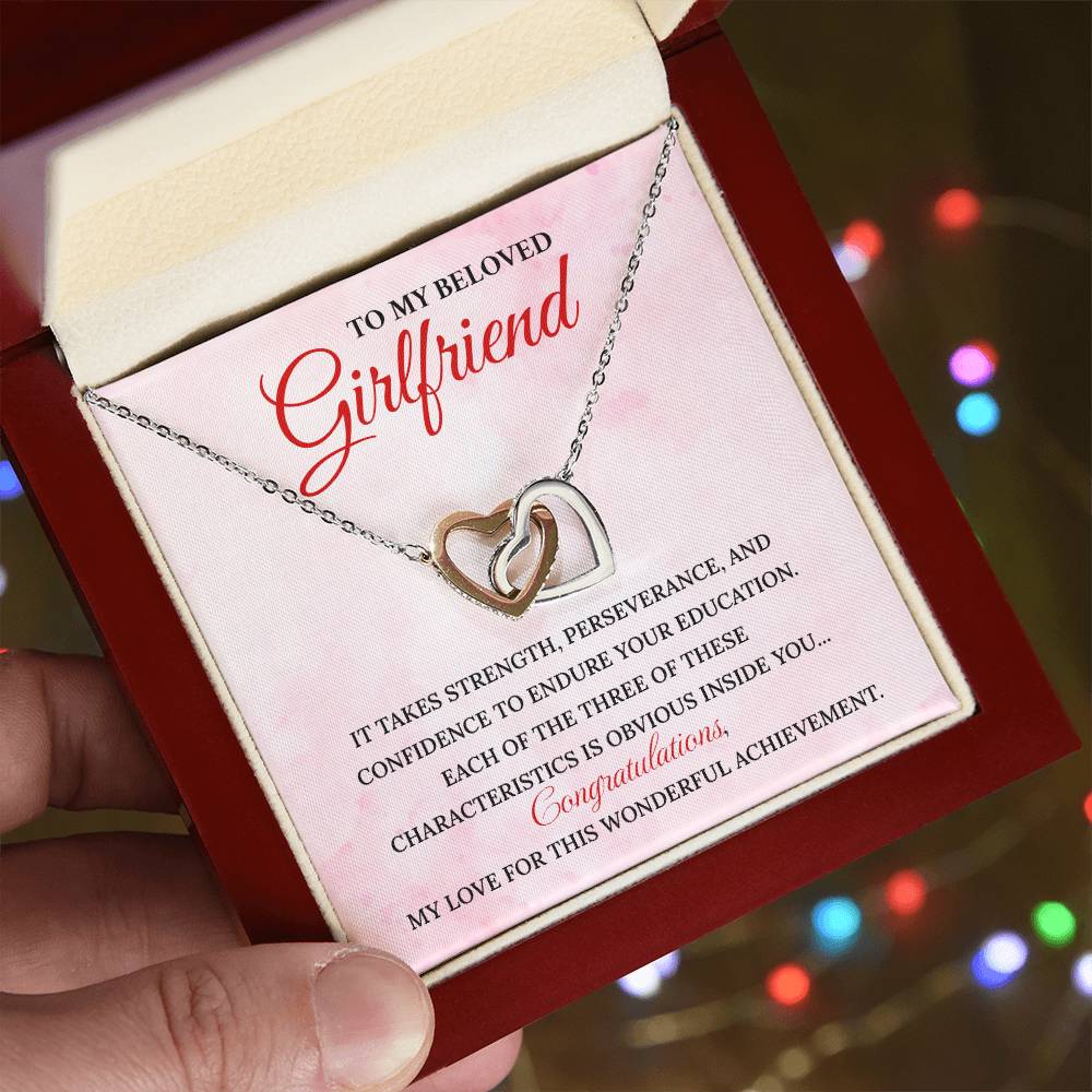 Girlfriend Graduation Necklace with Gift Card