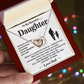 Dad to Daughter Necklace Gift, Father Daughter Sentimental Jewelry