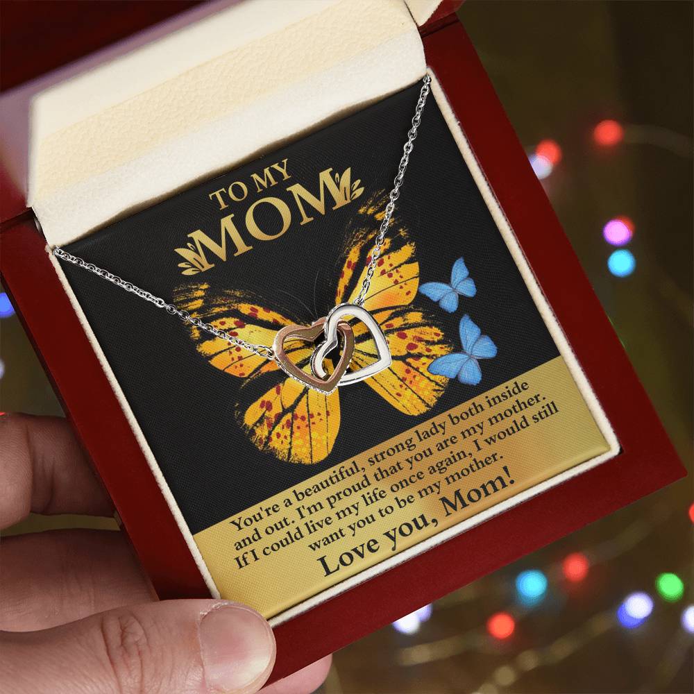 To My Mom Butterfly Necklace Gift – Loving Message from Daughter or Son