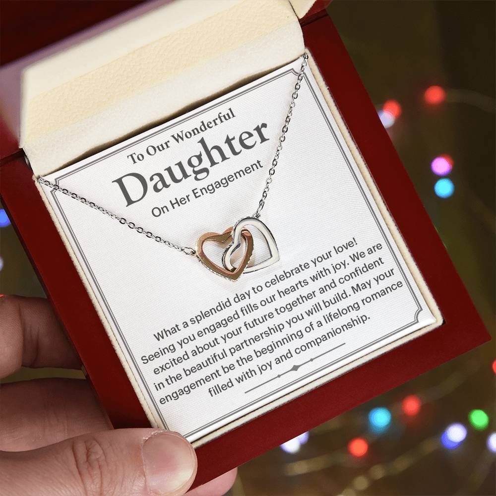 To Our Wonderful Daughter Daughter Engagement Necklace Engagement Gift For Daughter Sentimental Gift For Daughter’s Engagement Jewelry Gift For Daughter’s Engagement Wedding Journey Gift For Daughter Jewelry Gift For Daughter Special Engagement Gift