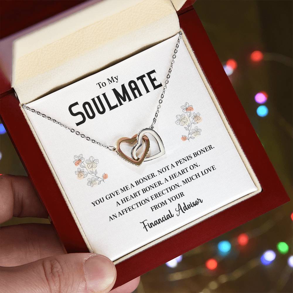 Funny Soulmate Necklace Gift from Financial Advisor