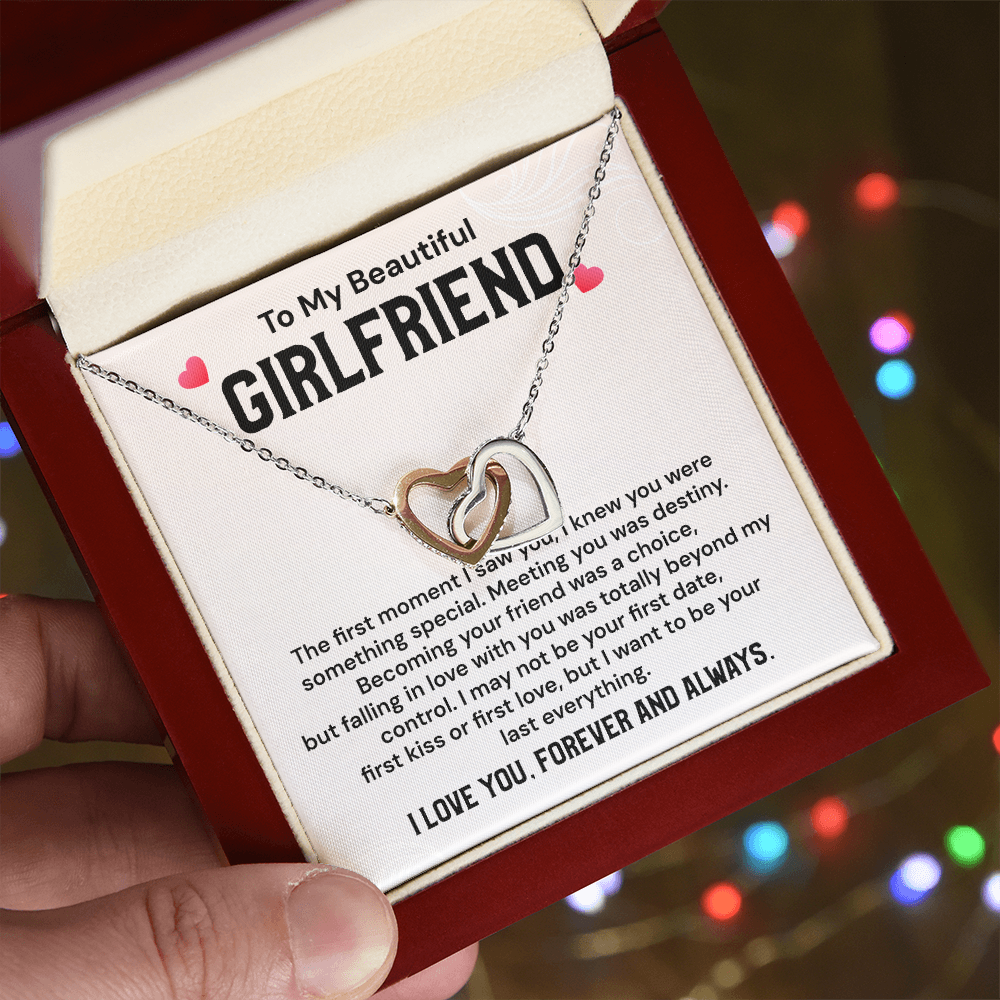 Romantic Girlfriend Necklace with Message Card Gift