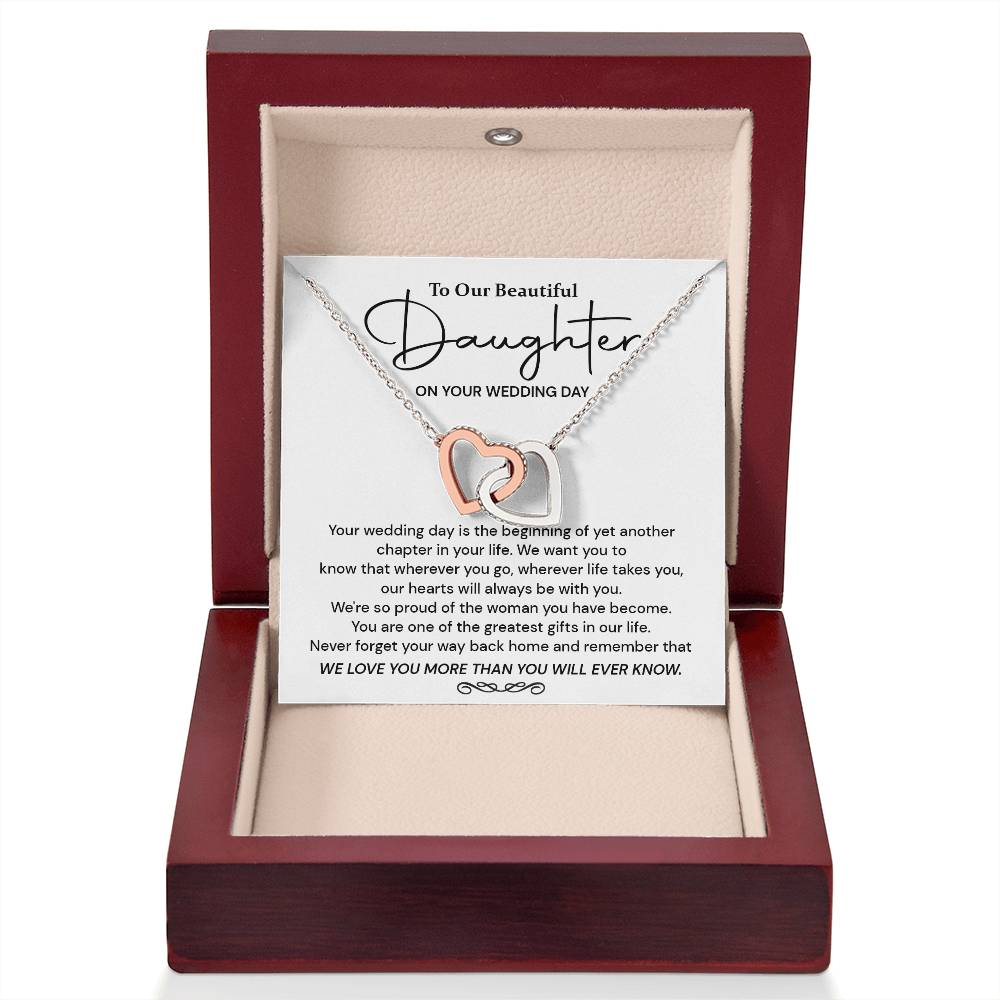 To Our Beautiful Daughter On Your Wedding Day Daughter Wedding Day Gift Wedding Necklace For Daughter Sentimental Wedding Gift For Daughter Meaningful Wedding Gift From Parents Celebrating Daughter On Wedding Day Emotional Gift For Daughter From Parents