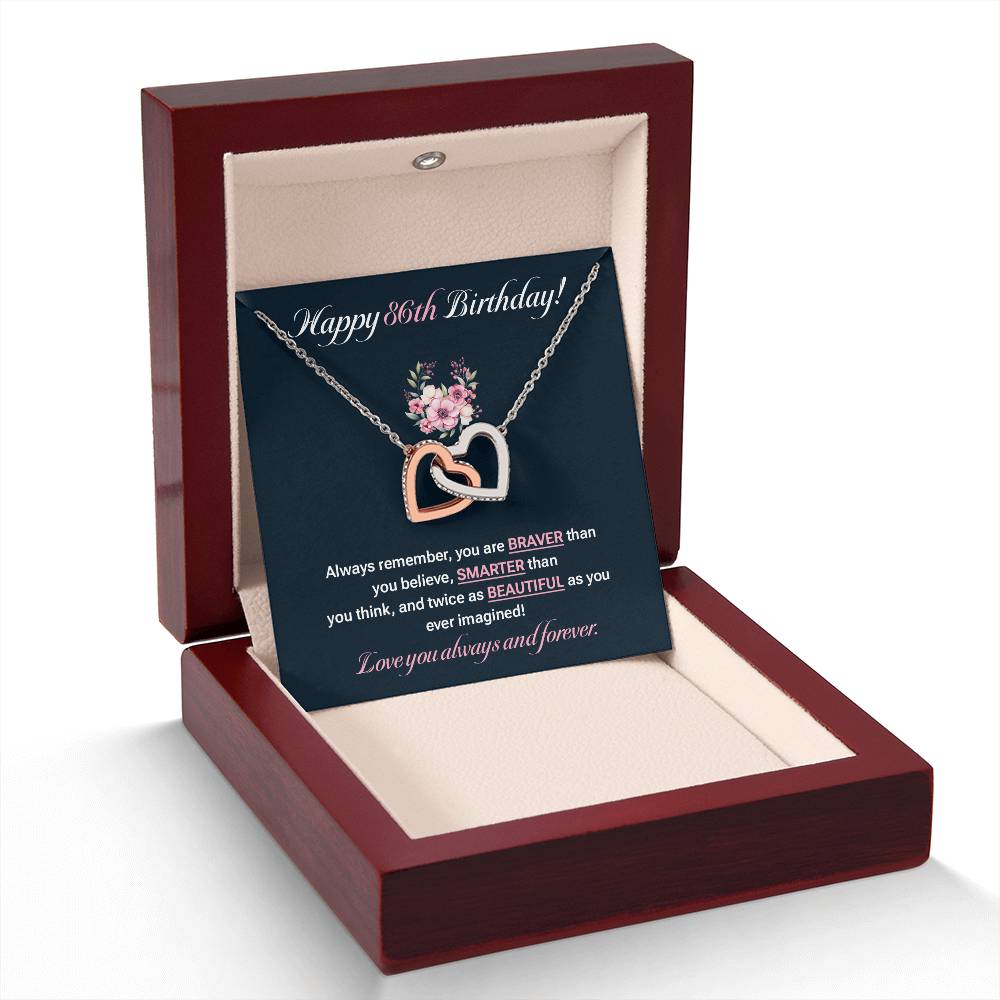 86th Birthday Jewelry Gift for Women with Message Card