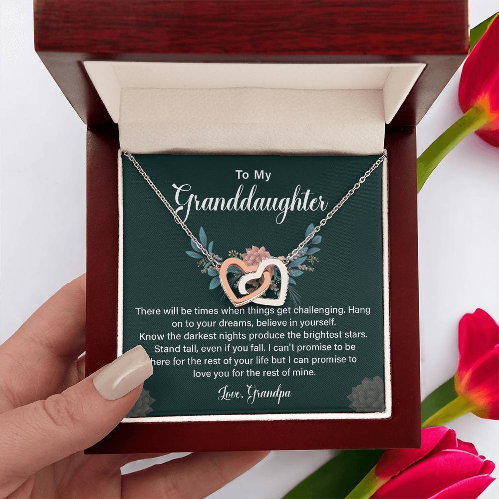 Granddaughter Necklace from Grandpa With Gift Box