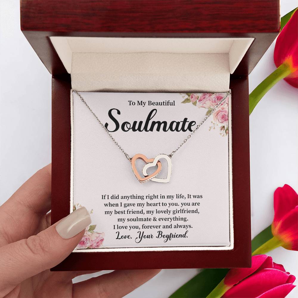 Boyfriend to Girlfriend Soulmate Necklace Gift Box