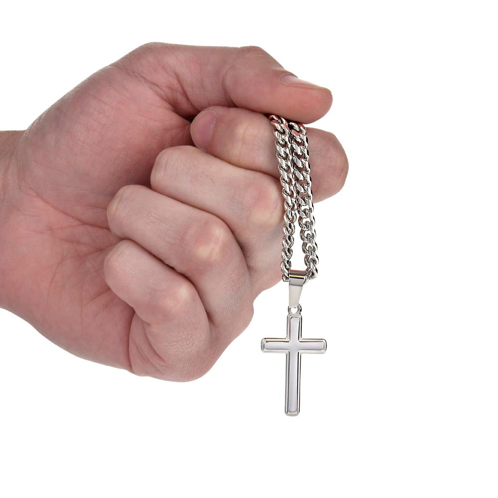 To My Grandson Necklace, I Am So Proud Of You, Love Grandpa.
