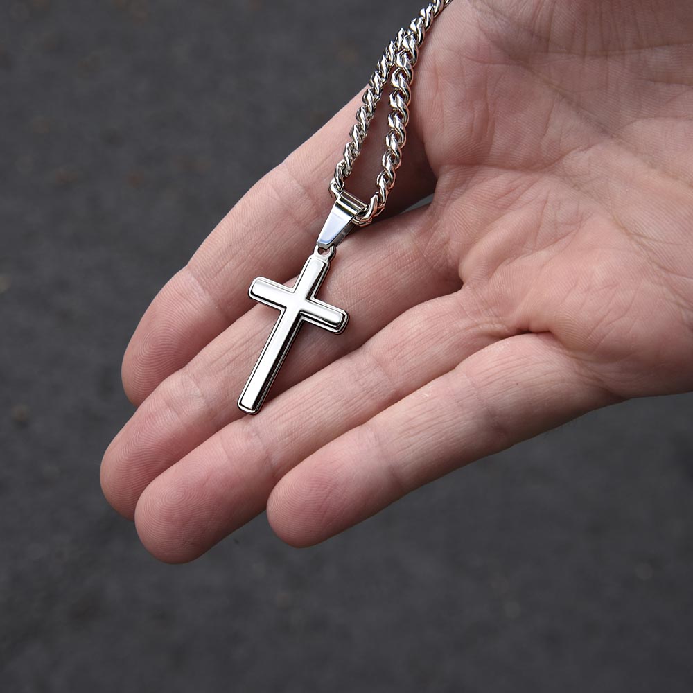 To My Grandson Necklace, I Am So Proud Of You, Love Grandpa.
