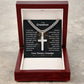 To My Grandson Cross Necklace From Grandpa, Birthday Necklace For Grandson, Grandson Graduation Necklace From Grandpa.