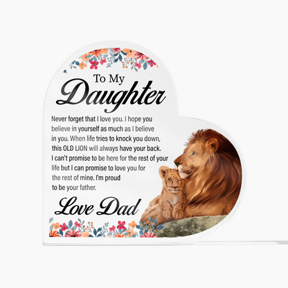 Dad to Daughter Heart Keepsake Gift