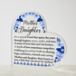 Mother Daughter Heart Acrylic Keepsake Gift
