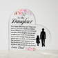 Daughter Gift from Dad – Heart Acrylic Plaque