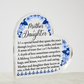 Mother Daughter Heart Acrylic Keepsake Gift