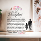 Daughter Gift from Dad – Heart Acrylic Plaque
