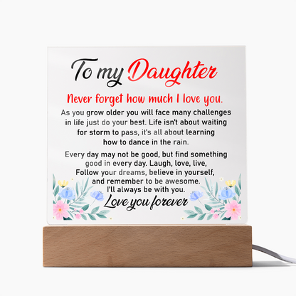 To My Daughter – Inspirational LED Plaque