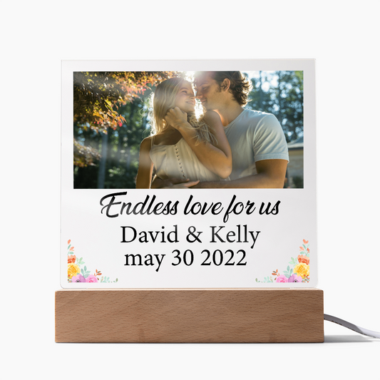Custom Couple Photo Acrylic Plaque Gift