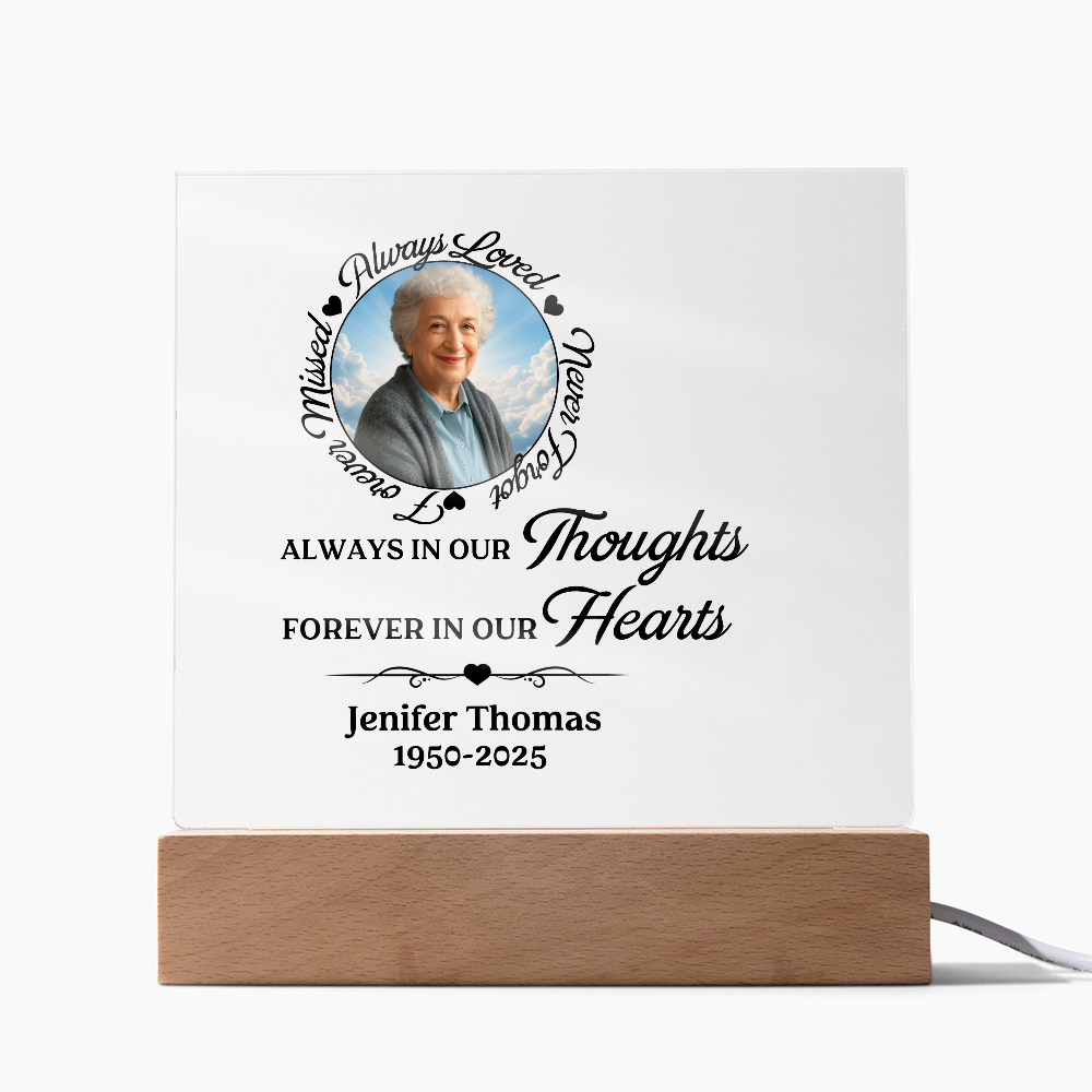 Always in our thought forever in our hearts