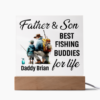 Father & Son Fishing Buddies Acrylic Plaque