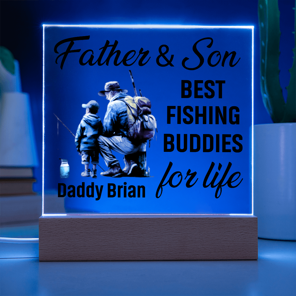 Father & Son Fishing Buddies Acrylic Plaque