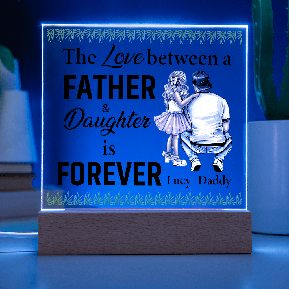 Father Daughter Forever Acrylic Gift Plaque