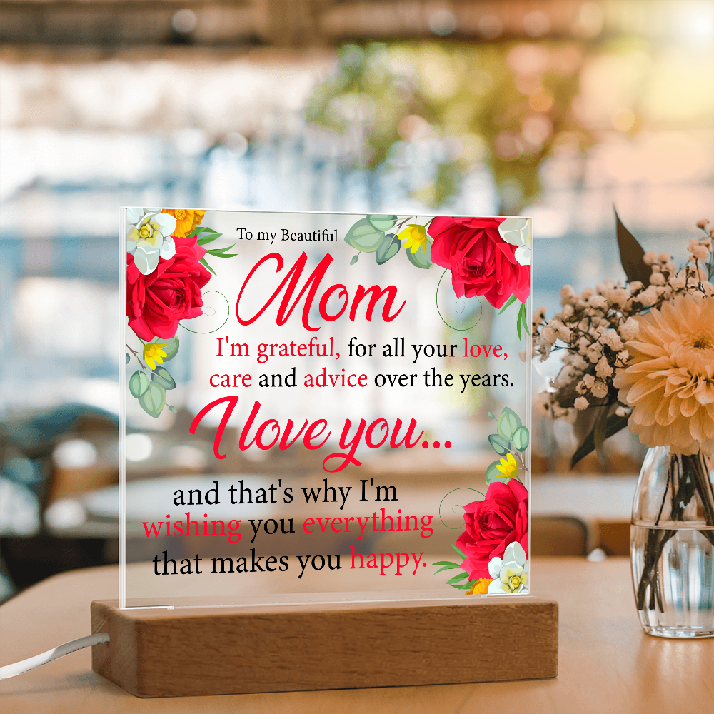To My Beautiful Mom Acrylic Gift