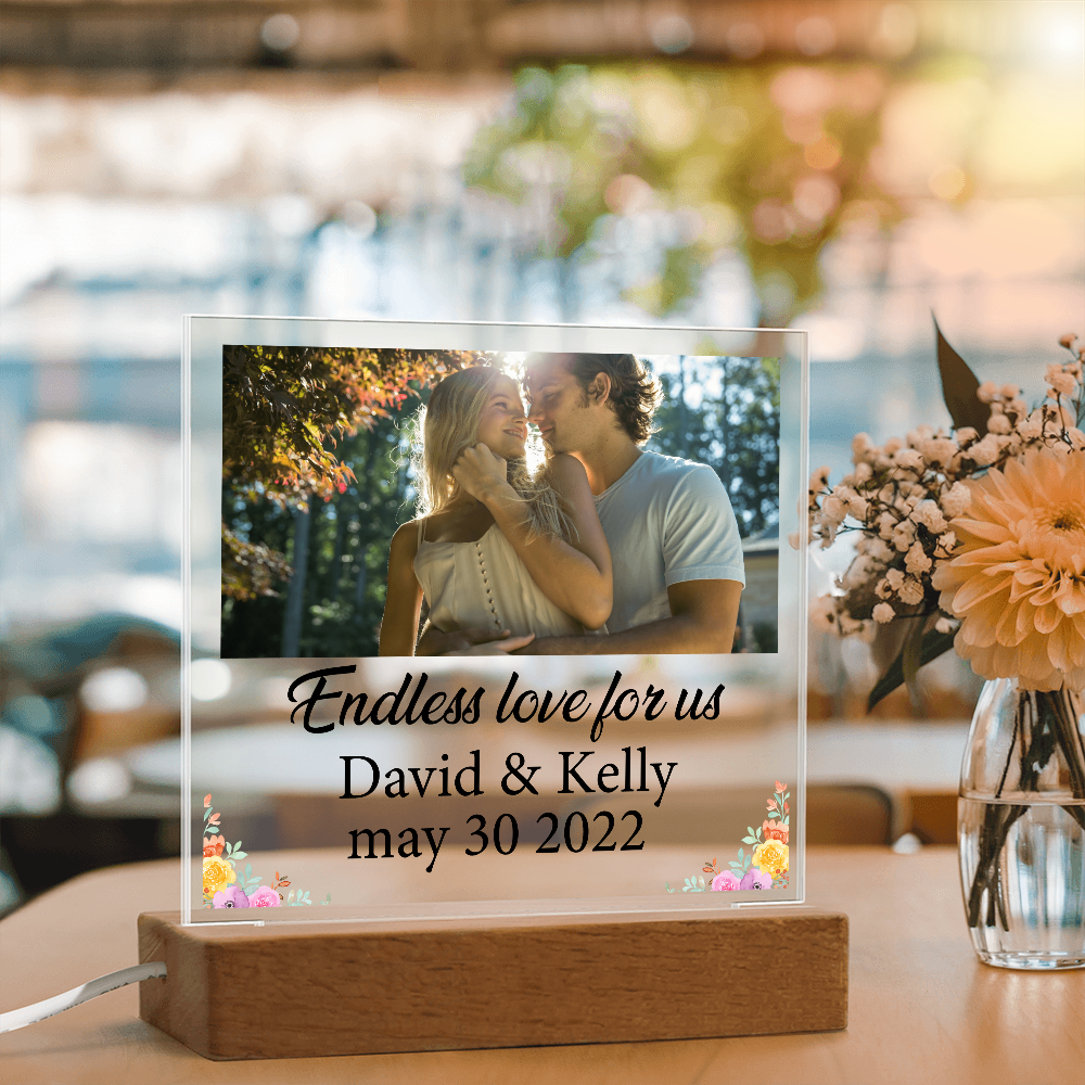 Custom Couple Photo Acrylic Plaque Gift