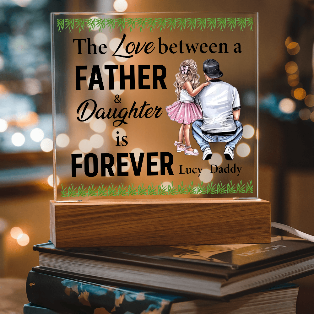 Father Daughter Forever Acrylic Gift Plaque