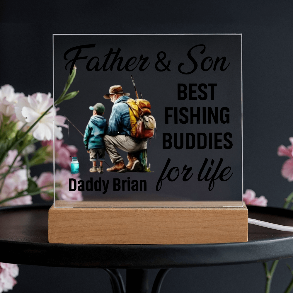 Father & Son Fishing Buddies Acrylic Plaque